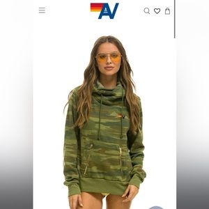Aviator Nation Ninja Pullover Hoodie - Camo, size small